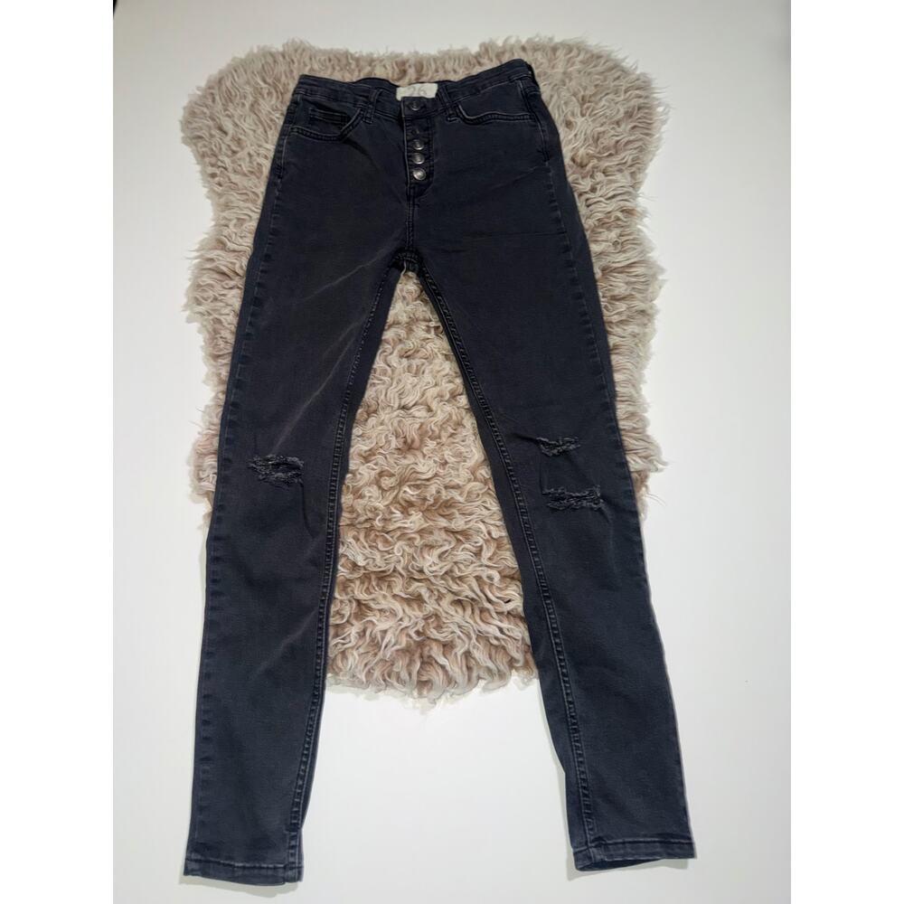We are free women’s button zipper distressed skinny jeans - Picture 15 of 16